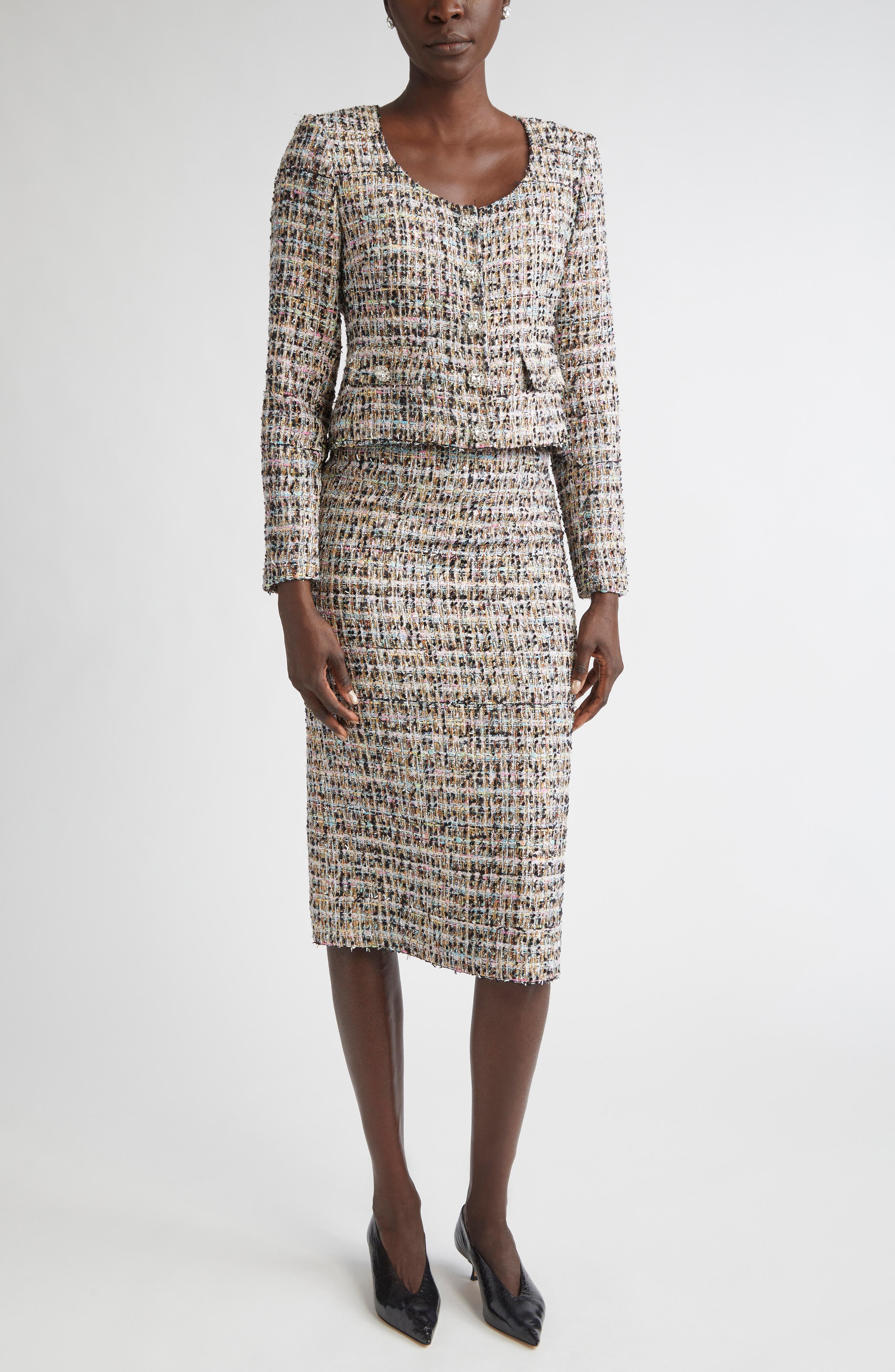 Metallic Tweed Jacket - image 2