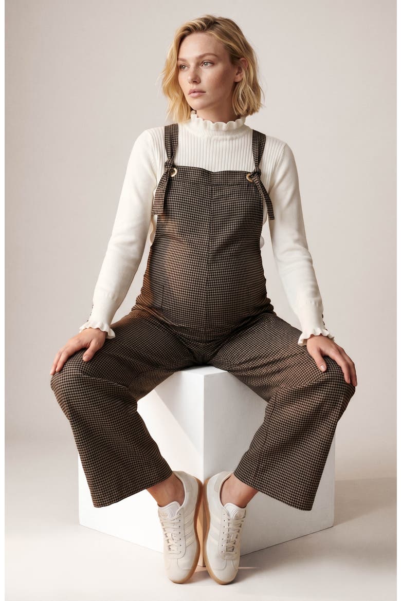 Maternity and Nursing Dungaree Mae, Alternate, color, Black