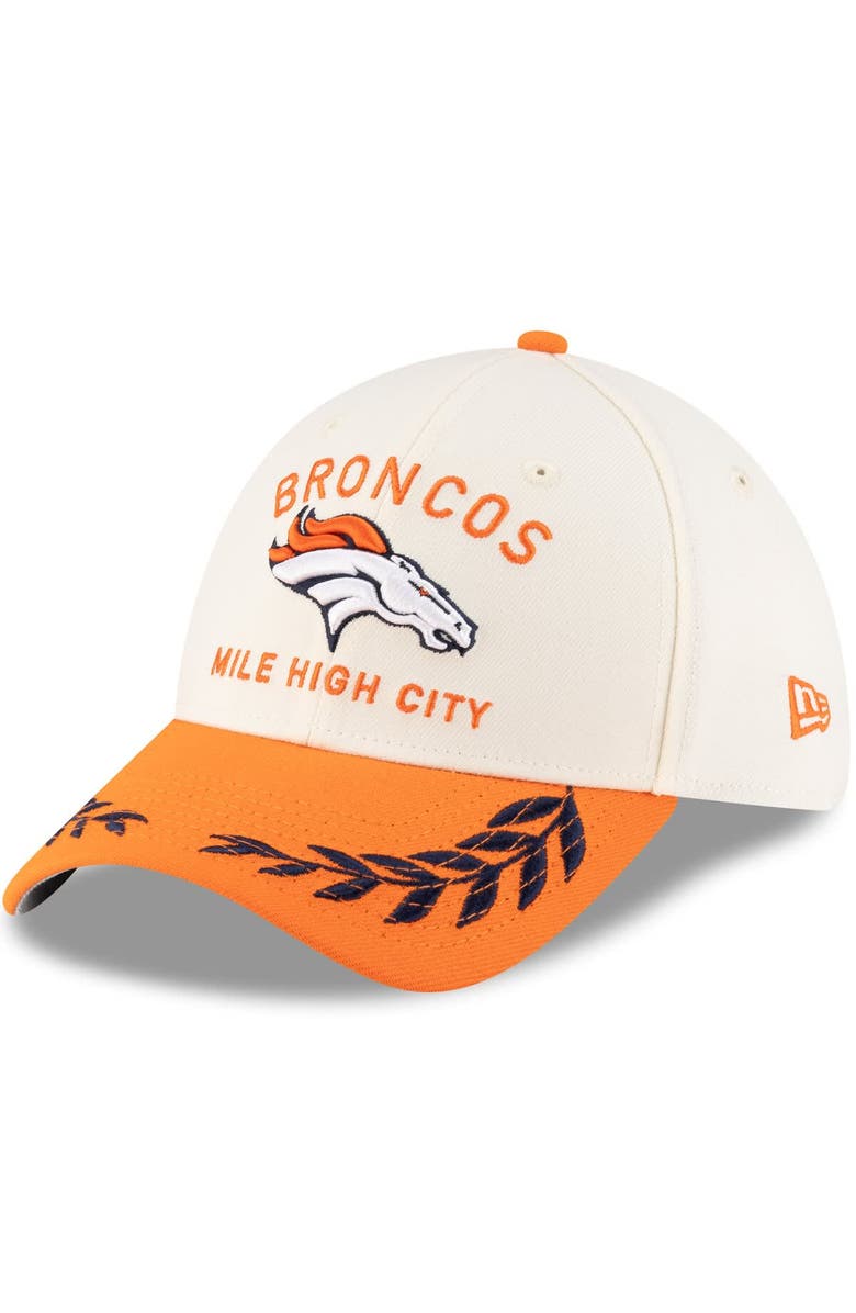 New Era Men's New Era Cream/Orange Denver Broncos 2025 NFL Draft 39THIRTY Flex Hat, Alternate, color,