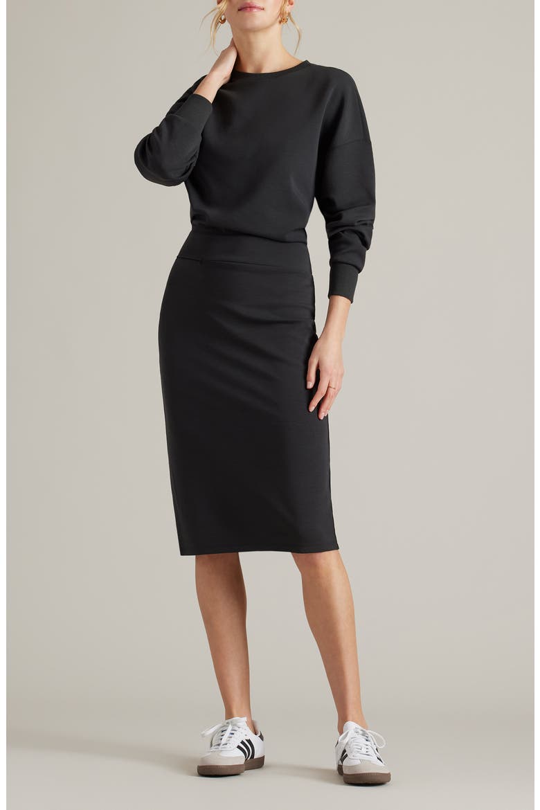 Dreamglow Long Sleeve Sweatshirt Dress, Main, color, BLACK HEATHER