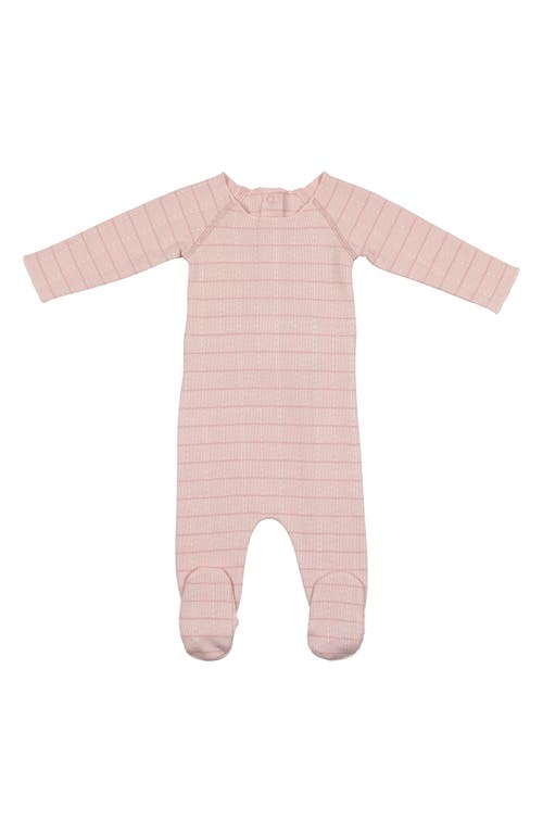 Maniere Manière Raglan Sleeve Footie In Pink
