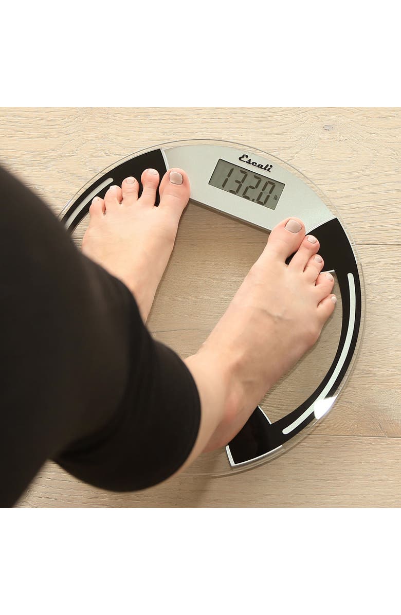 ESCALI Glass Platform Bathroom Scale, Alternate, color, Clear/Black