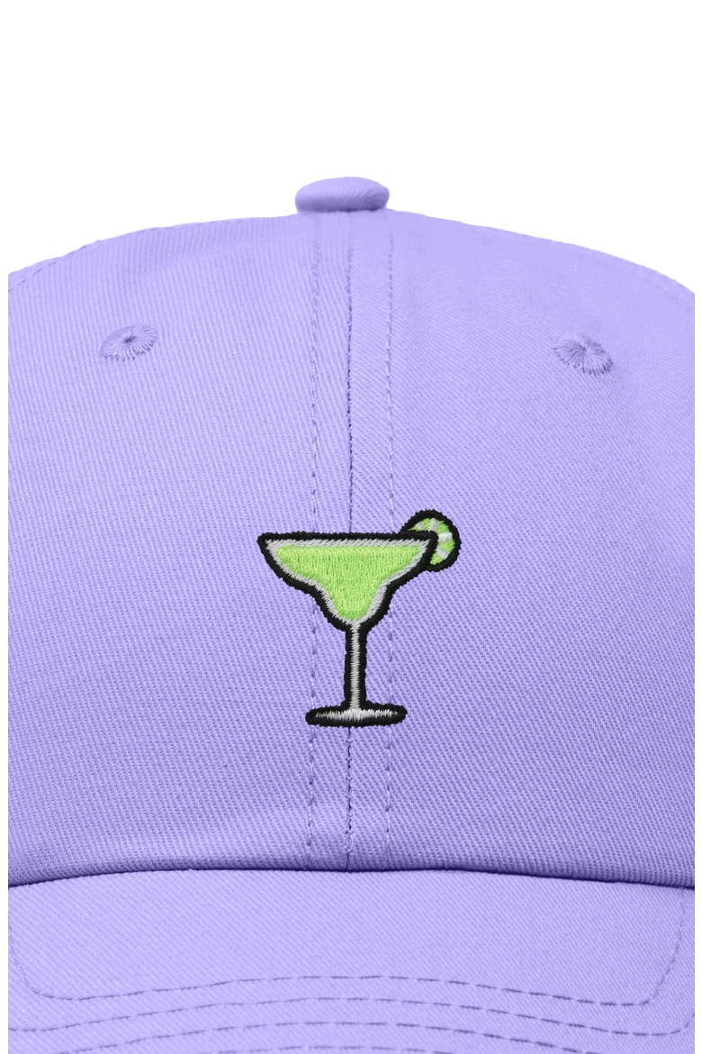 Margarita Embroidered Dad Hat, Alternate, color, Lavender