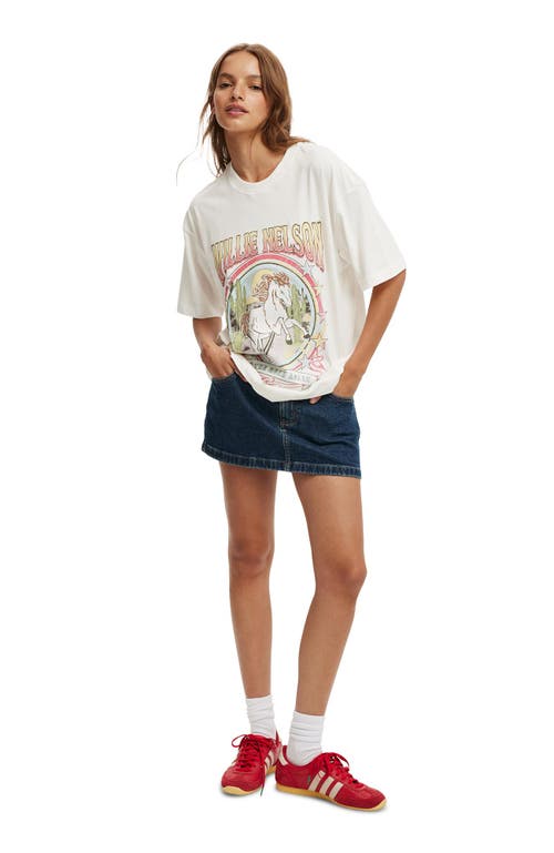 Cotton On The Lcn Music Boxy Graphic Tee In Willie Nelson Horse