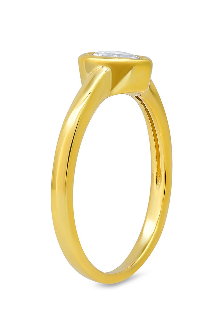 Sterling Silver Bezel Set Heart Ring, Alternate, color, GOLD