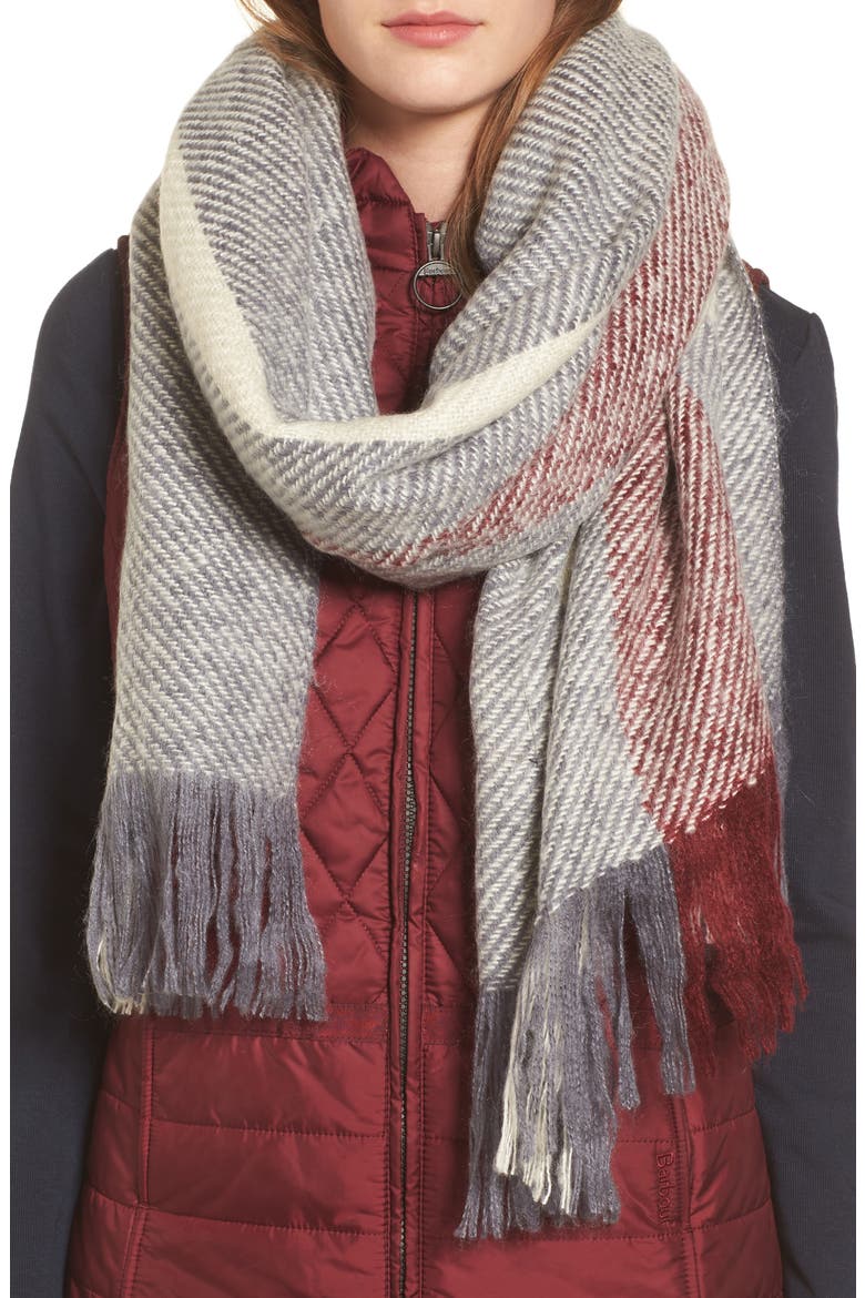 Munro Scarf, Main, color, GREY / RED