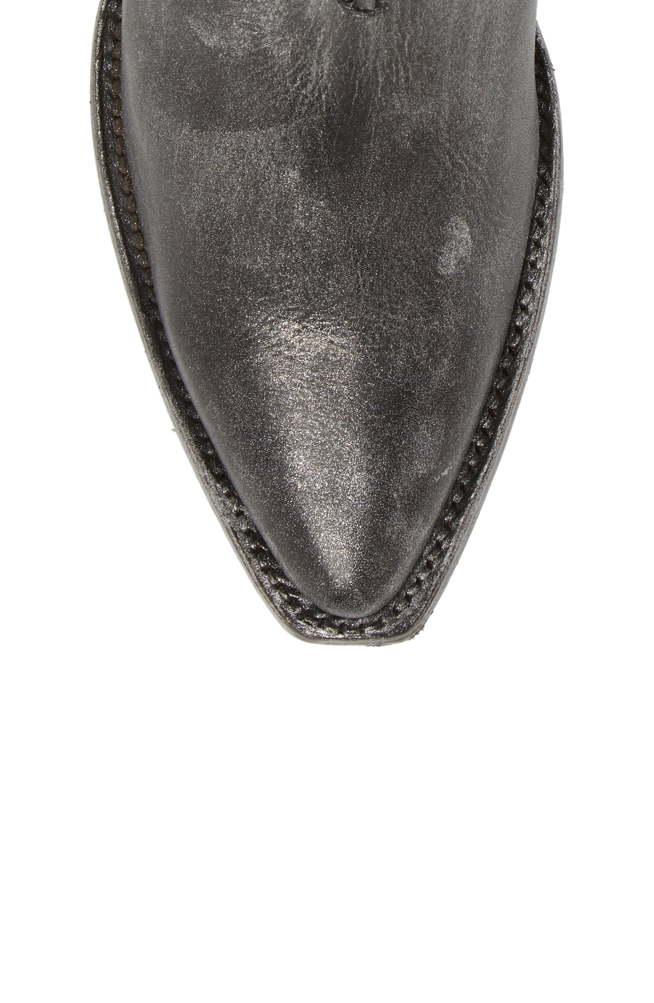 Sacha Moto Short Bootie, Alternate, color, BLACK METALLIC LEATHER