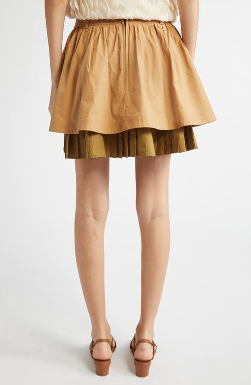 Ulla Johnson Jacqueline Colorblock Tiered Cotton Miniskirt In Multi