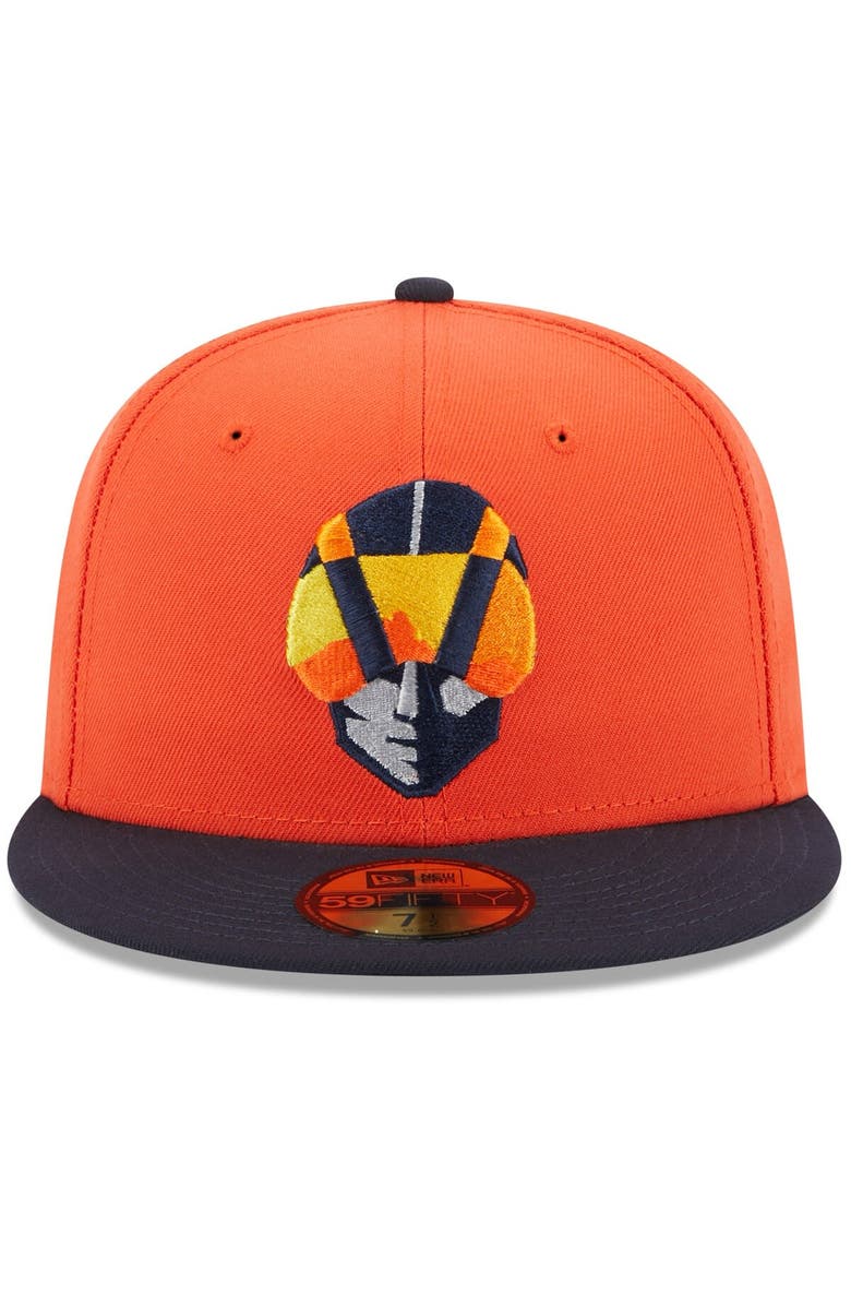 New Era Men's New Era Orange Las Vegas Aviators Authentic Collection Alternate Logo 59FIFTY Fitted Hat, Alternate, color, 