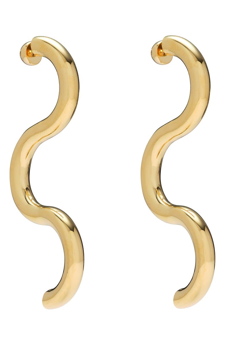 Lady Grey Serpentine Drop Earrings, Main, color, Gold