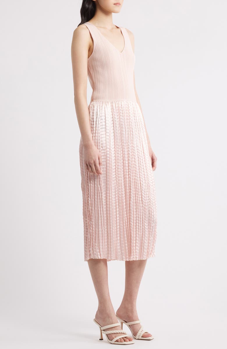 BOSS Fernani Mixed Media Dress, Alternate, color, Crystal Pink