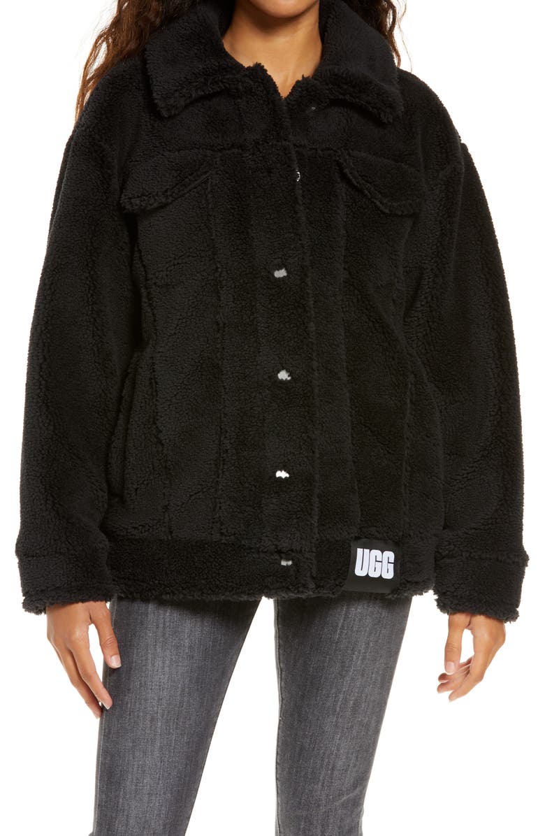 UGG<sup>®</sup> Fleece Trucker Jacket, Alternate, color, 