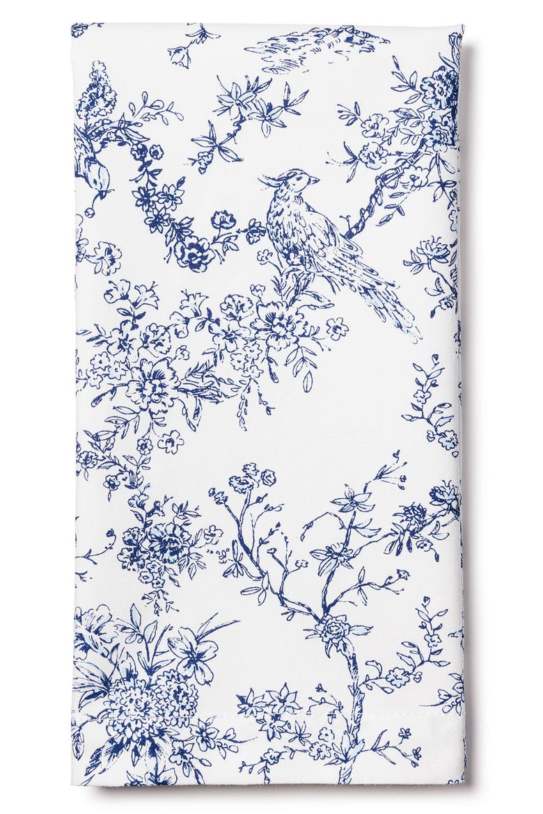 Set of 4 Timeless Cotton Toile Napkins, Main, color, WHITE