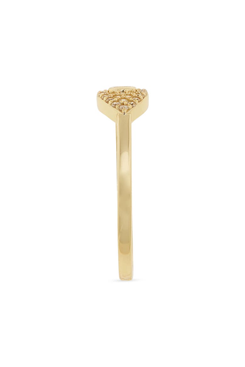 Pavé Cubic Zirconia Evil Eye Ring, Alternate, color, GOLD
