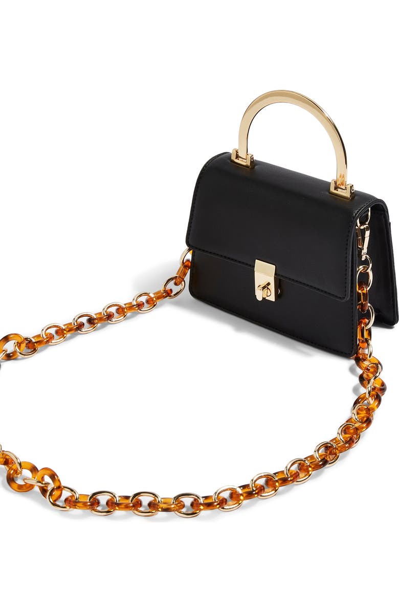 Topshop Champagne Shoulder Bag, Alternate, color,