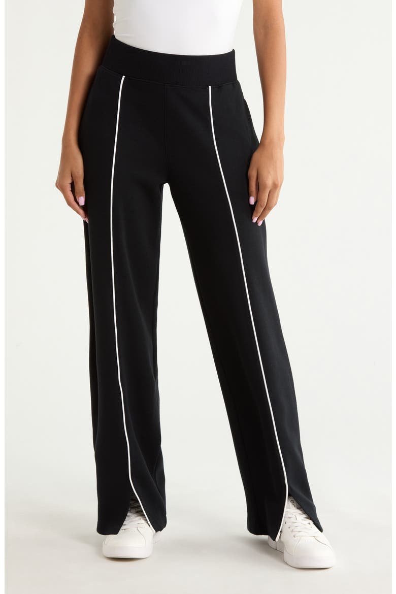 Airpiqué Straight Leg Pants, Main, color, VERY BLACK
