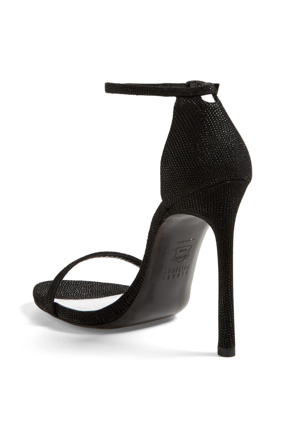 'Nudist' Sandal, Alternate, color, BLACK GOOSE BUMP