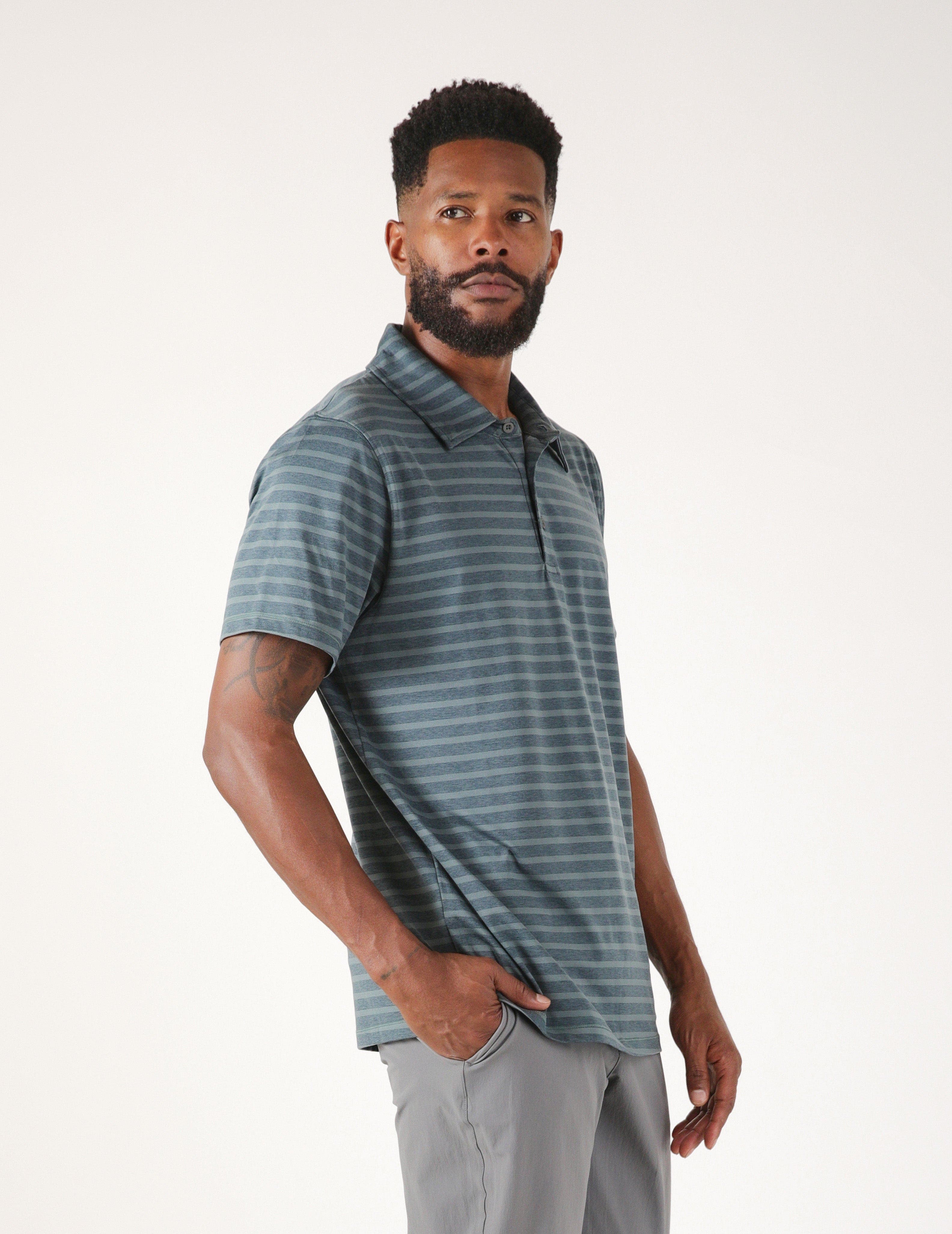 selected Slate Tonal Stripes