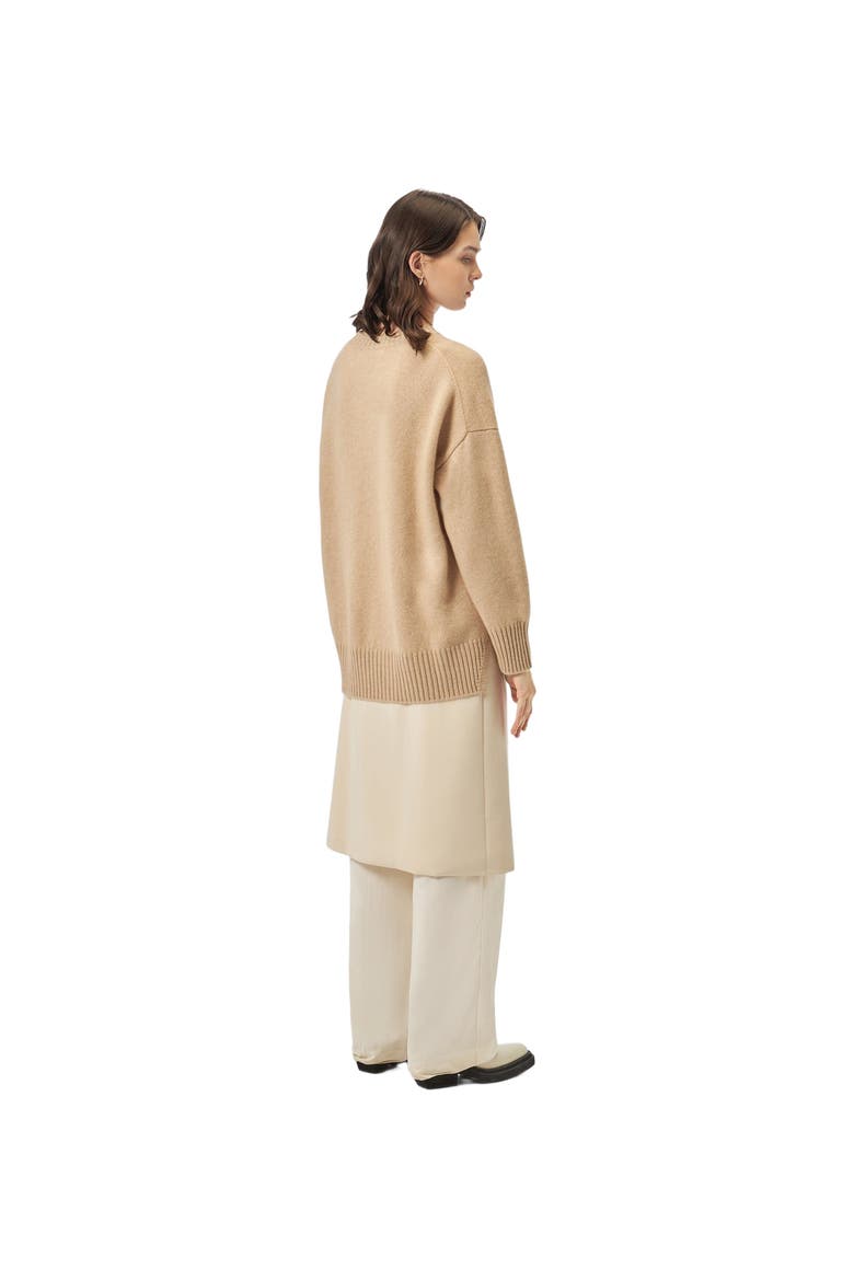 Loose-Fit Cashmere Sweater, Alternate, color, beige