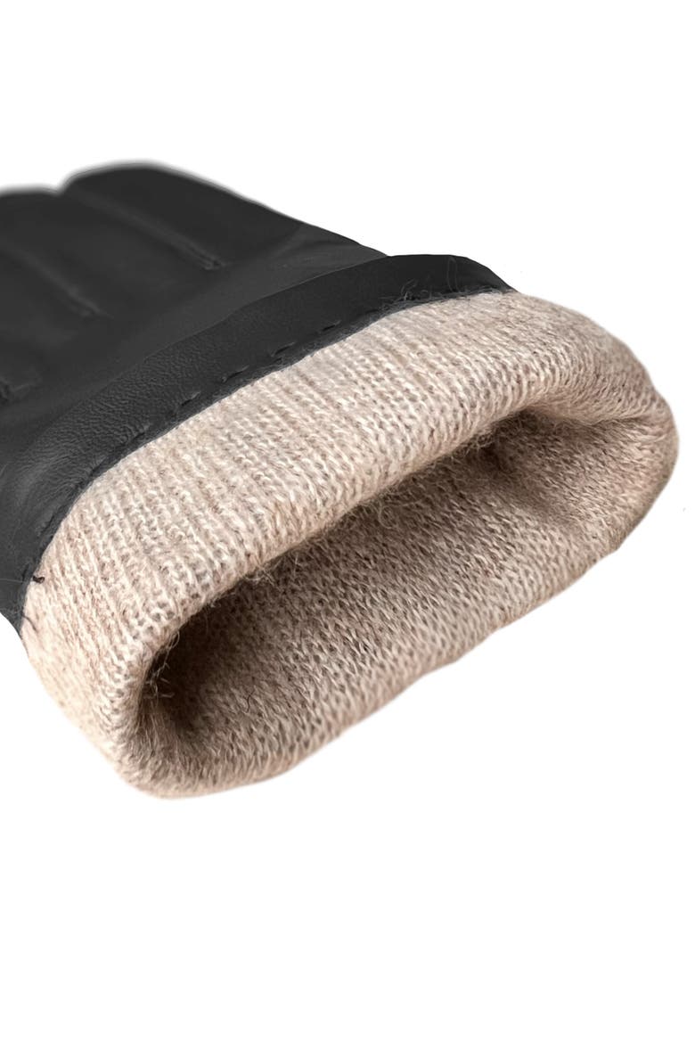 Premium Lamb Leather Touchscreen Gloves with Cashmere Lining, Alternate, color, black