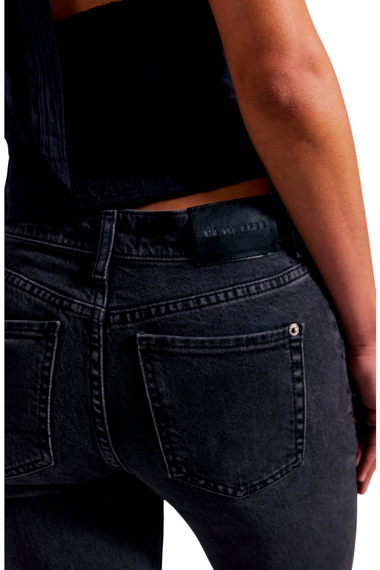 Double Knot High Waist Straight Leg Jeans, Alternate, color, DARK HORIZON