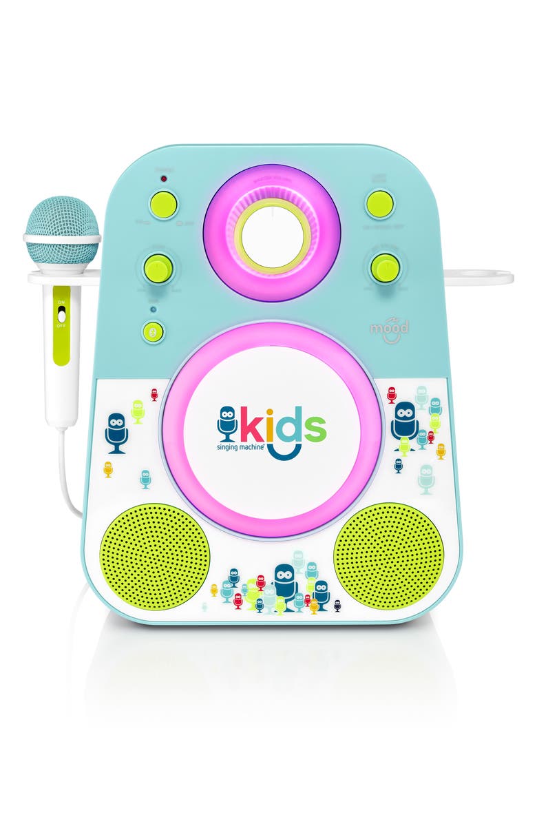 Singing Machine Kids Mood Karaoke System, Main, color, Blue Green