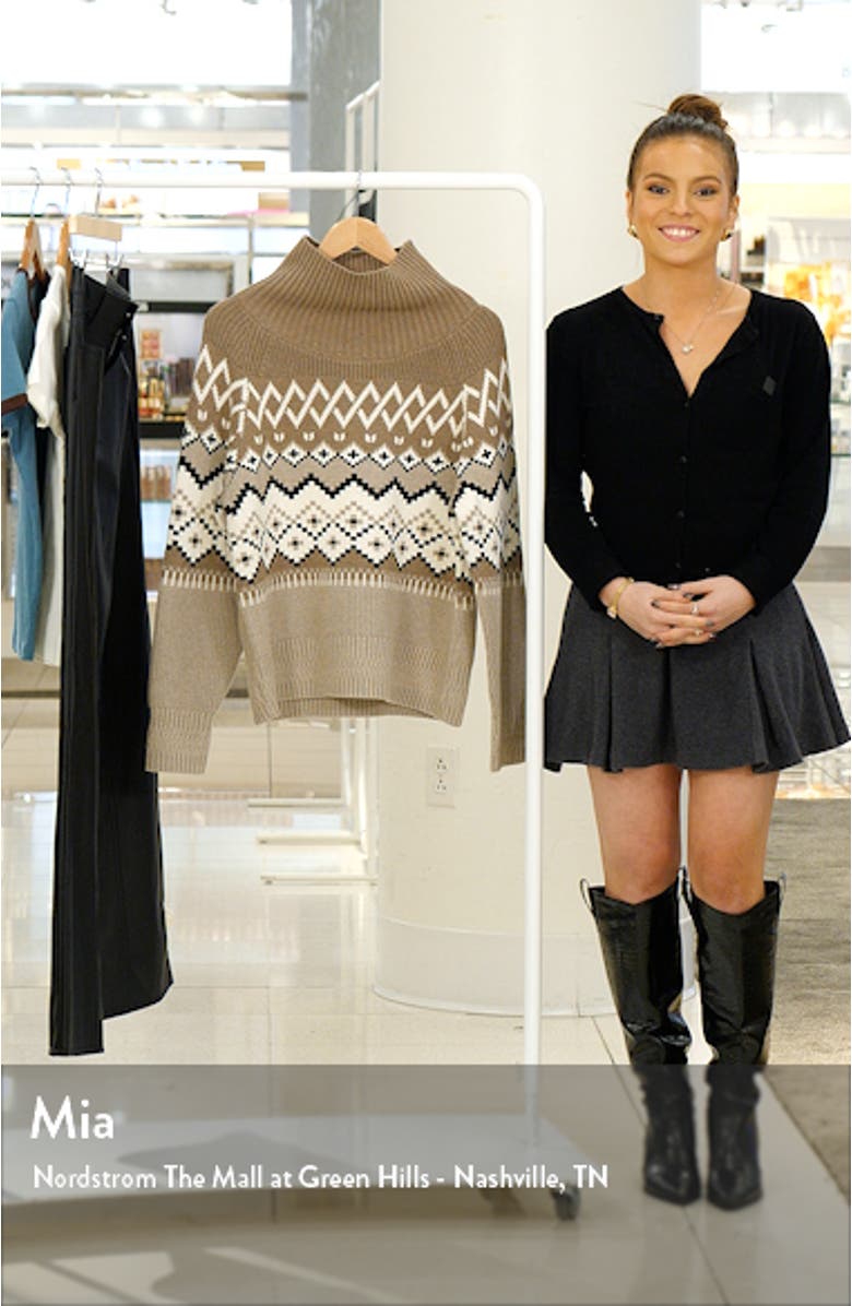 Leighton Fair Isle Oversize Organic Cotton Blend Sweater, sales video thumbnail