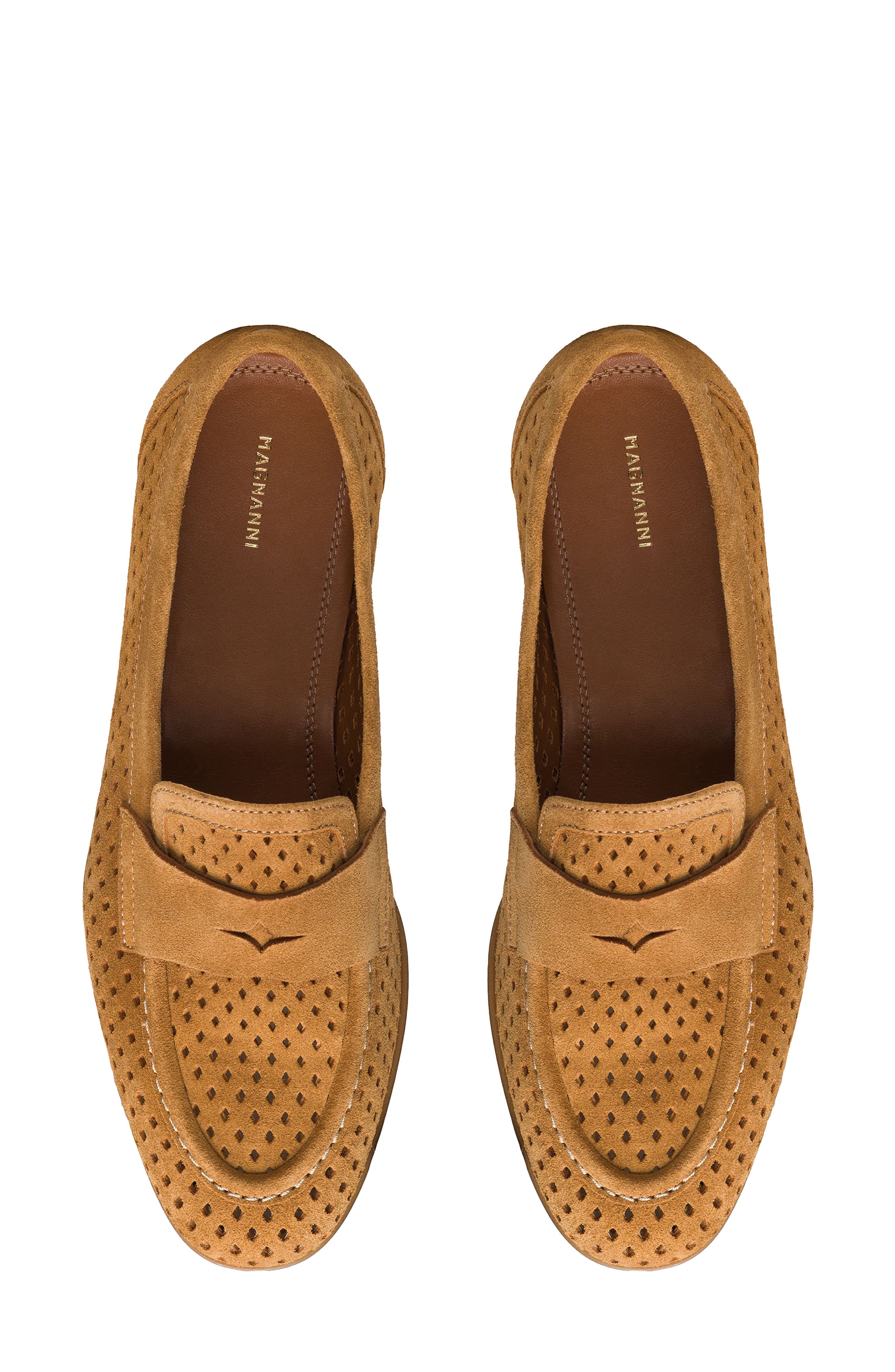 Magnanni Crista Perforated Penny Loafer, Alternate, color, 