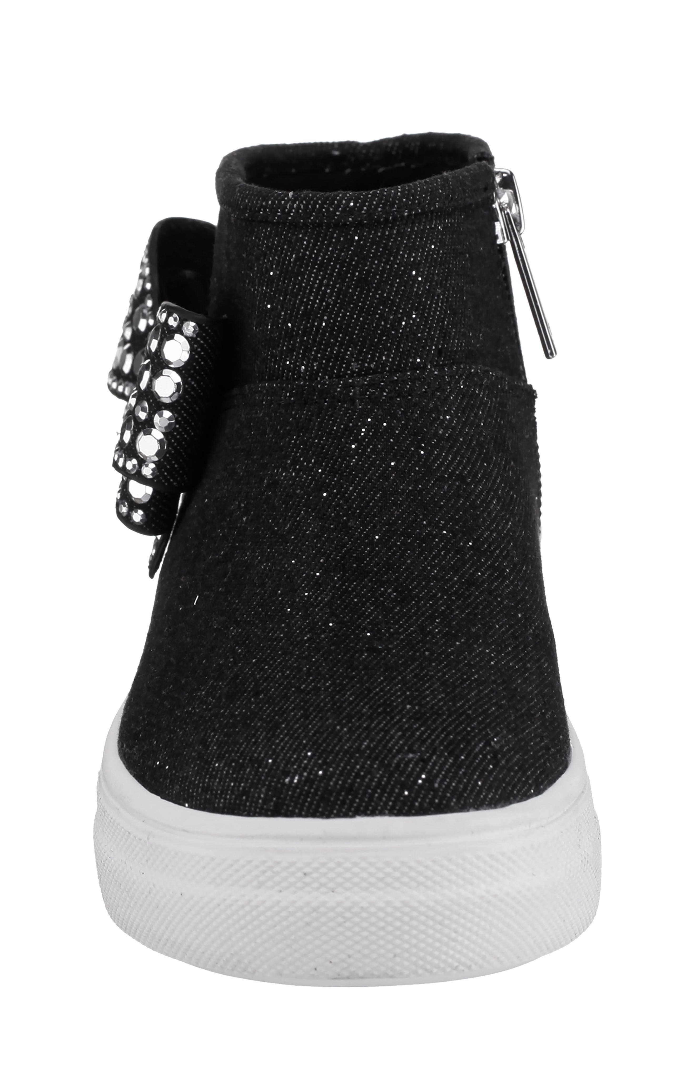 Nina Kids
 Gwenny Sneaker, Alternate, color, Black Glitter Denim