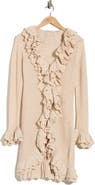 Alice + Olivia Yara Ruffle Wool Cardigan