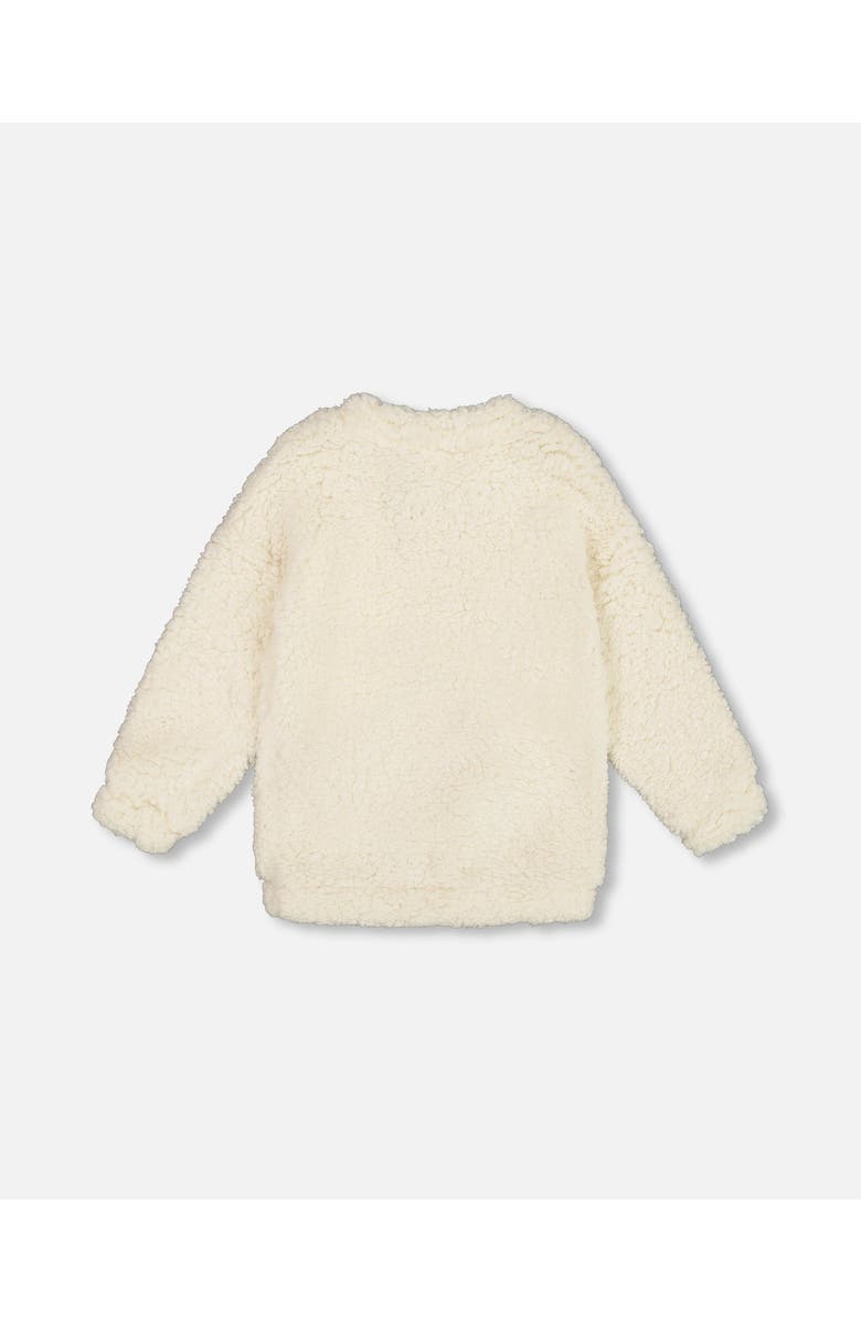 Deux par Deux Plush Tunic with Bear Pocket, Alternate, color, Off-White