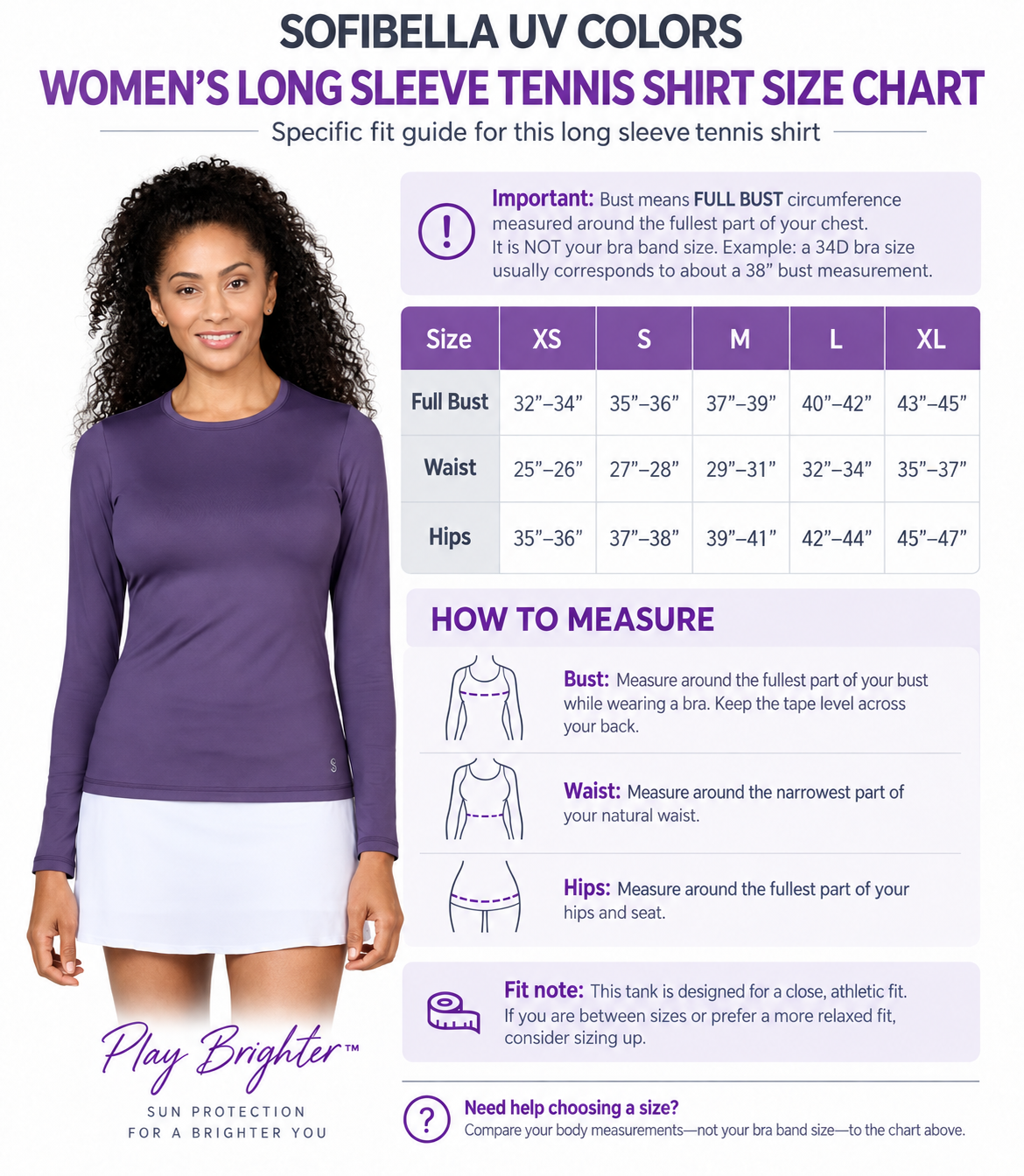 Sofibella UV Colors Womens Long Sleeve Tennis Shirt (Women) | Nordstrom