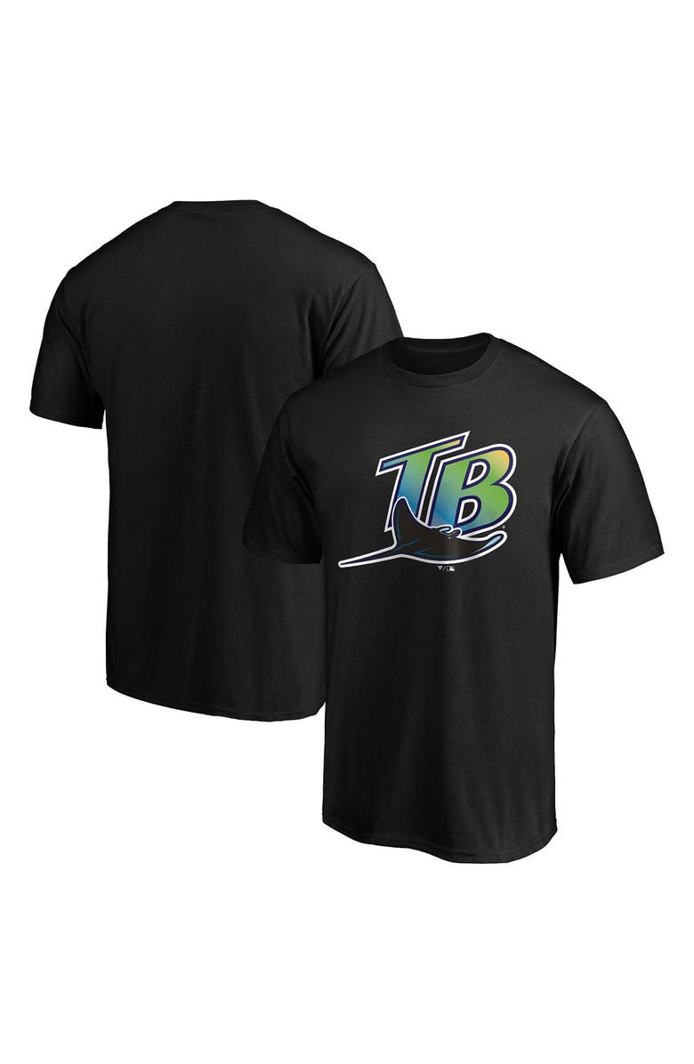 FANATICS Men's Fanatics Branded Black Tampa Bay Rays Cooperstown Collection Forbes Team T-Shirt, Alternate, color, 