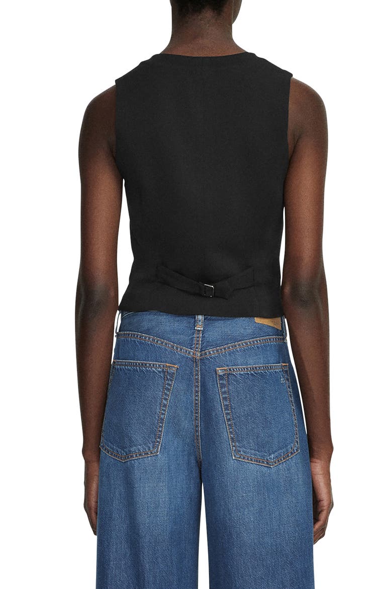 Priya Crepe Vest, Alternate, color, BLACK