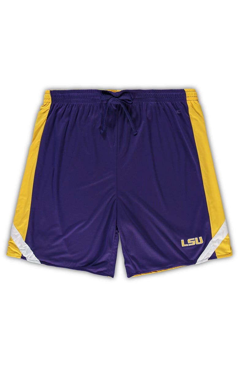COLOSSEUM Men's Colosseum Purple/Gold LSU Tigers Big & Tall Team Reversible Shorts, Alternate, color, 