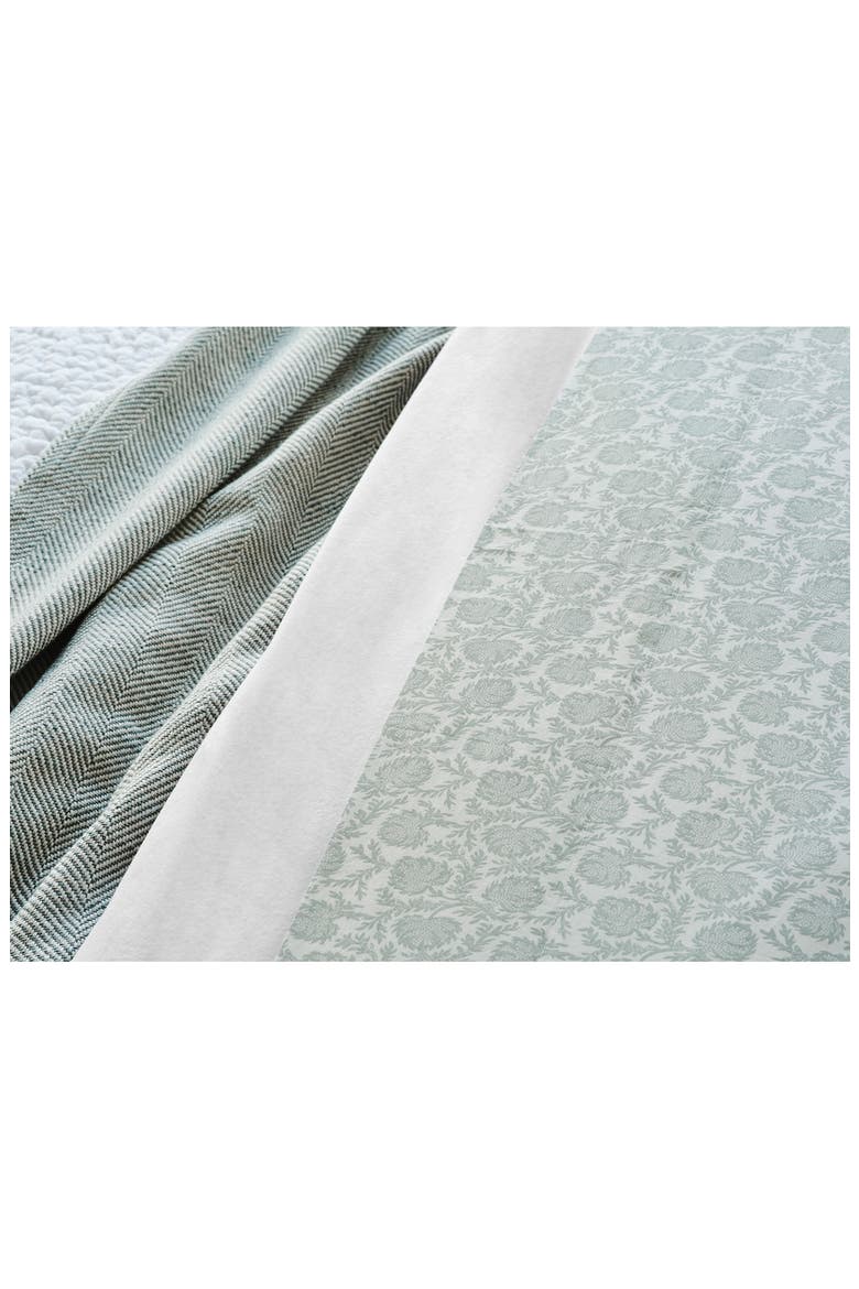Print Organic Cotton Percale Sheet Set, Alternate, color, DEW ROBLES
