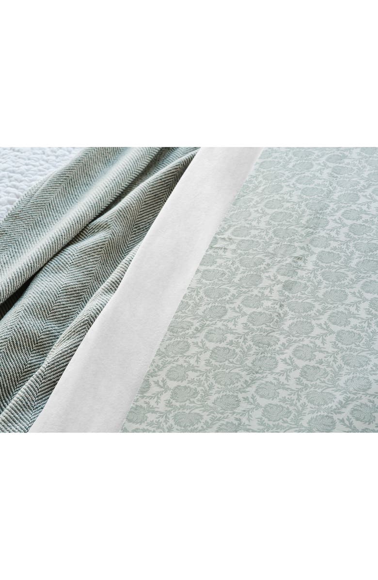 Coyuchi Print Organic Cotton Percale Sheet Set, Alternate, color, Dew Robles