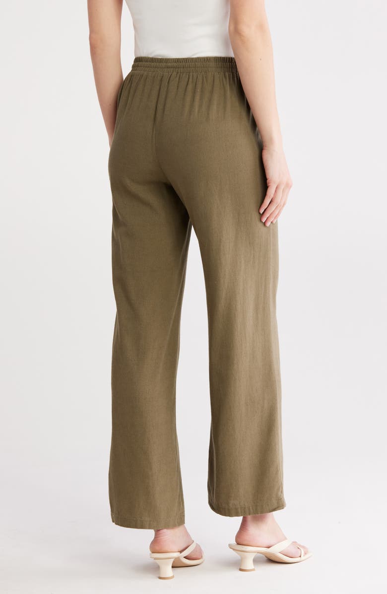 Ellen Tracy Wide-Leg Pants, Alternate, color, Lt Olive