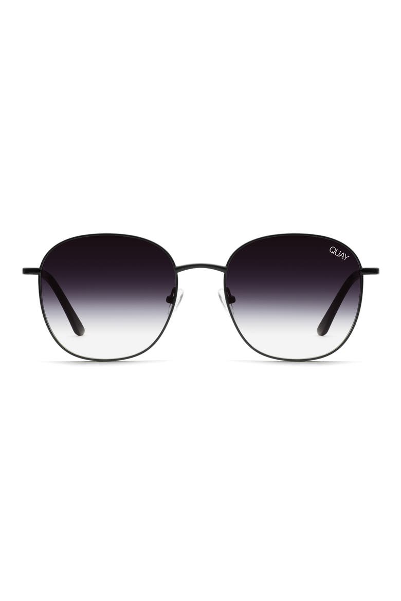 Jezabell 56mm Round Sunglasses, Main, color, BLACK/ BLACK FADE