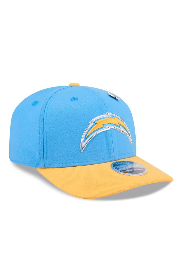 Men's New Era  Powder Blue/Gold Los Angeles Chargers 2026 NFL Draft 9SEVENTY Adjustable Hat, Alternate, color, Powder Blue