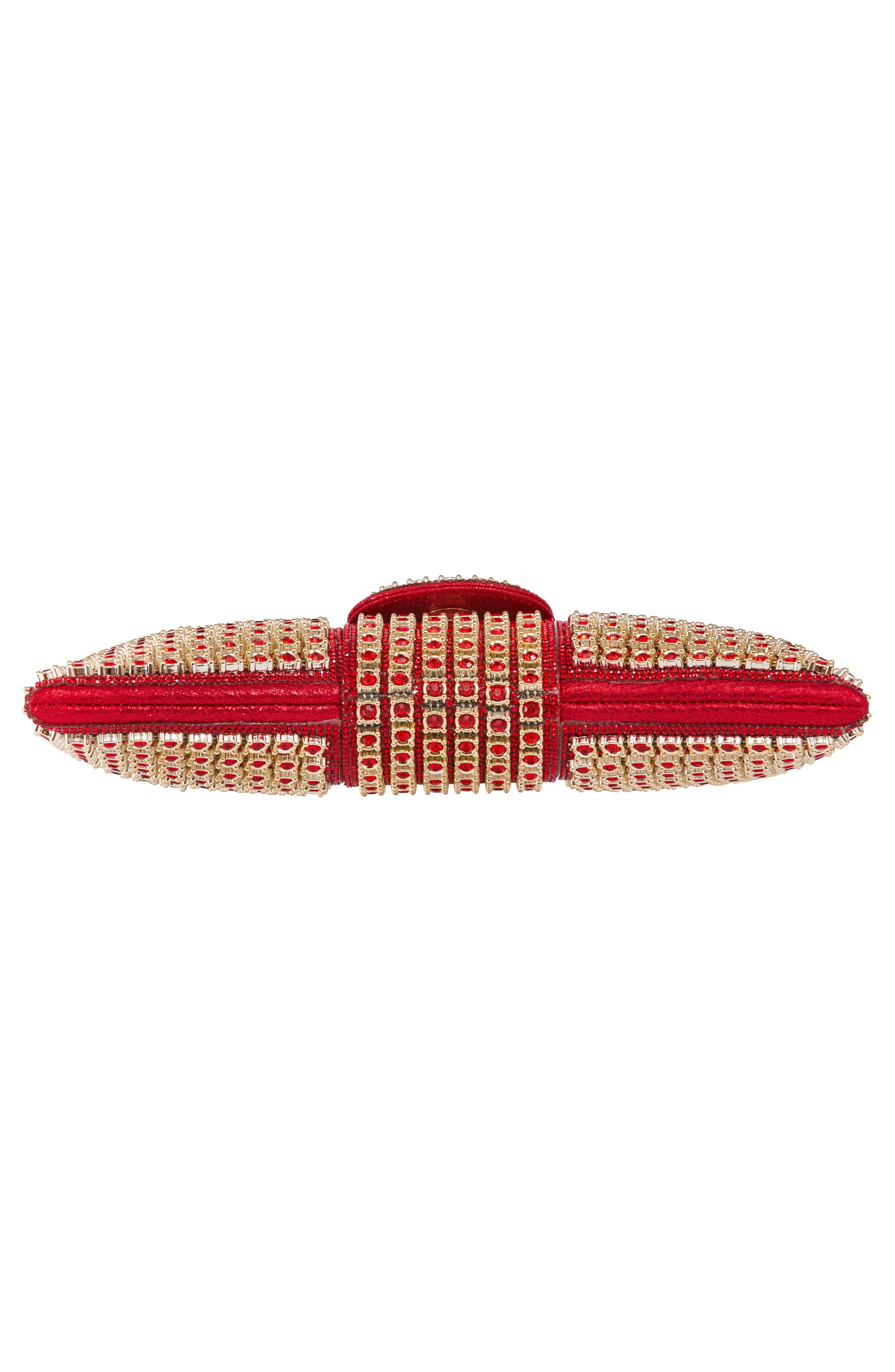 Dazzling Bow Evening Bag, Alternate, color, RED