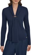 Donna Karan New York Drape Neck Sweater