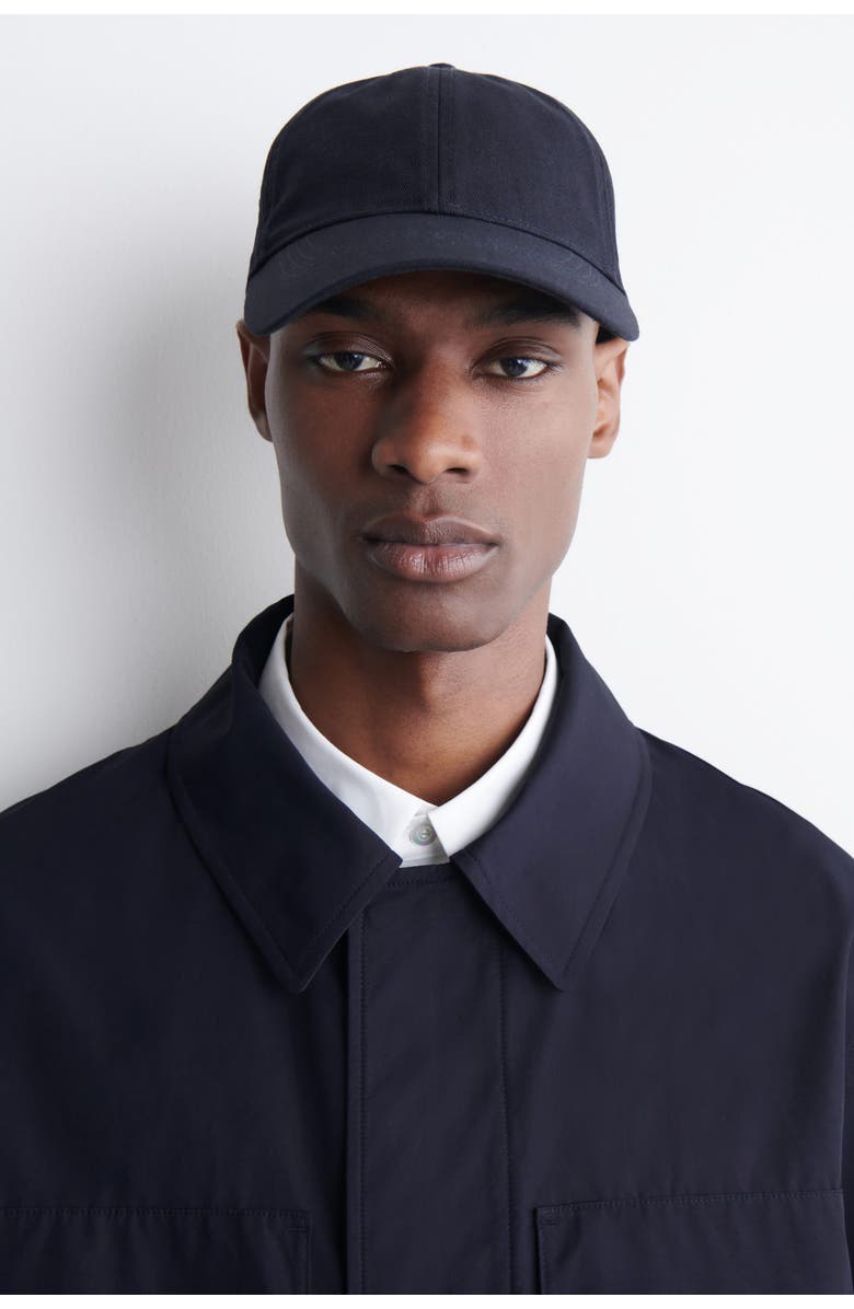 COS Cotton Baseball Cap, Main, color, Navy