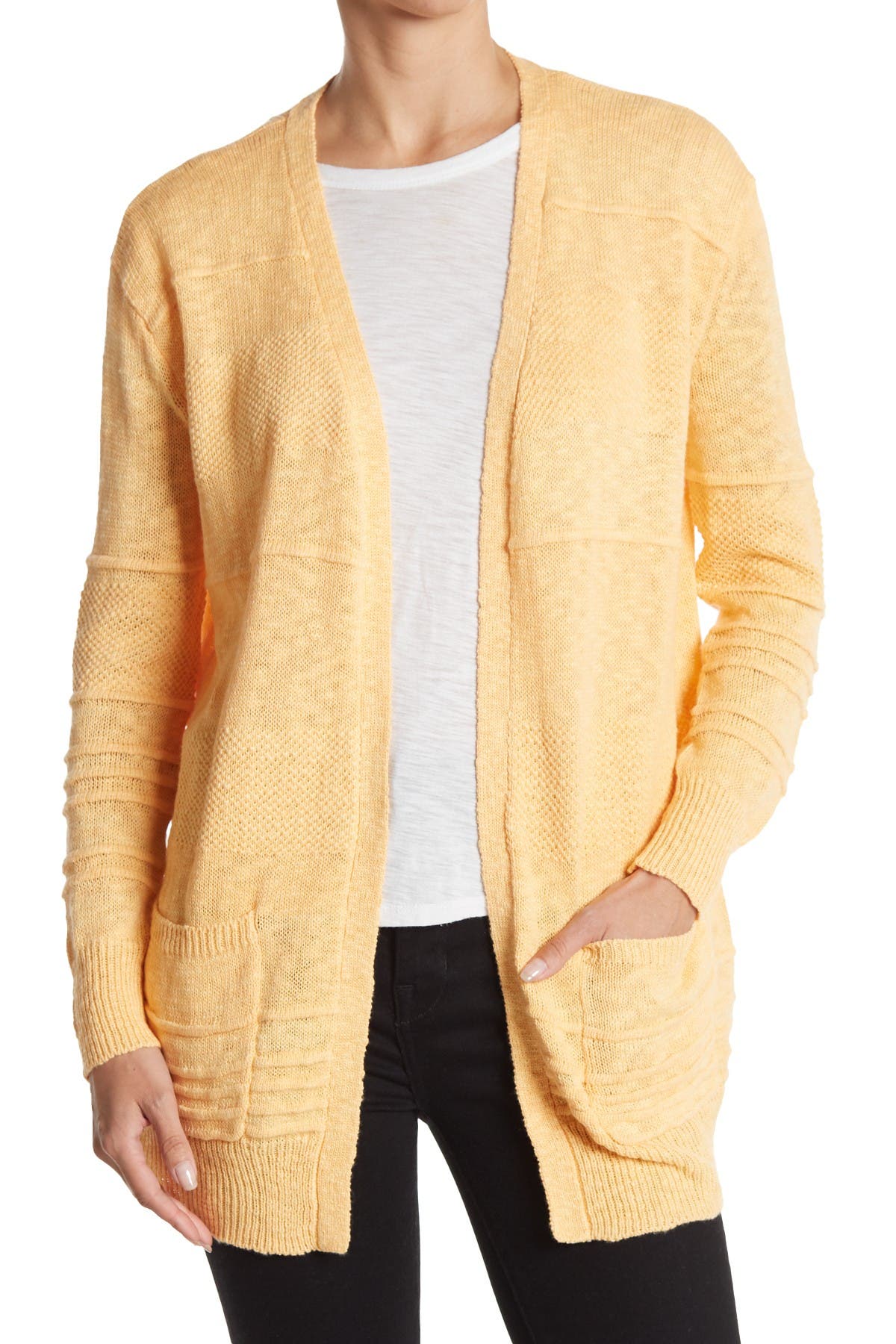 Woven Heart Textured Knit Patch Pocket Cardigan (Women) | Nordstromrack