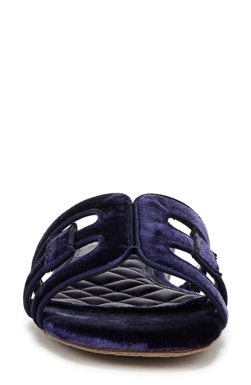 Sam Edelman Bay Honore Slide Sandal Dark Winter Violet Velvet
