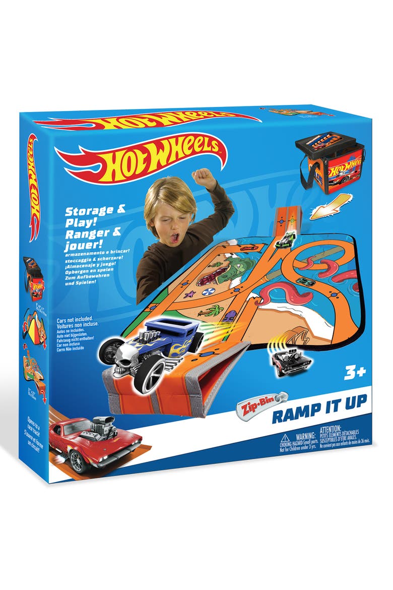 Hot Wheels ZipBin Storage Case & Racetrack Playmat, Alternate, color, Multicolored
