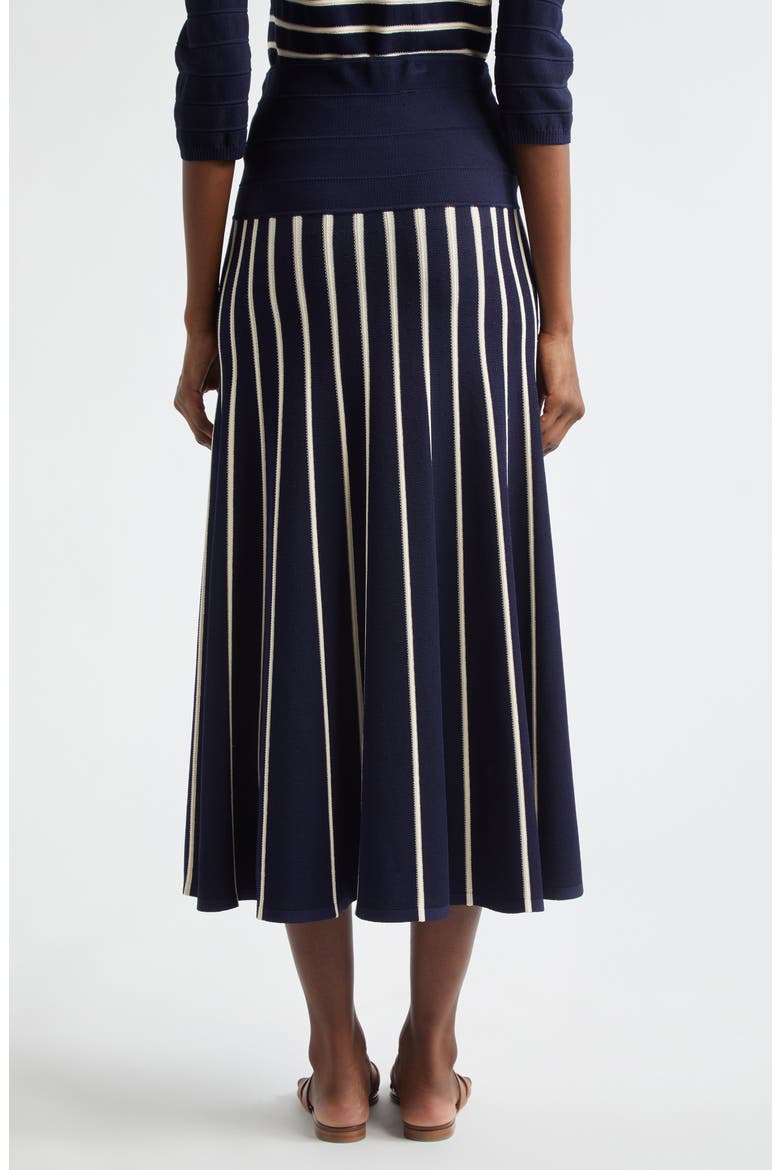 Kindred Spirit Luna Stripe Midi Skirt, Alternate, color, NAVY/ CREAM