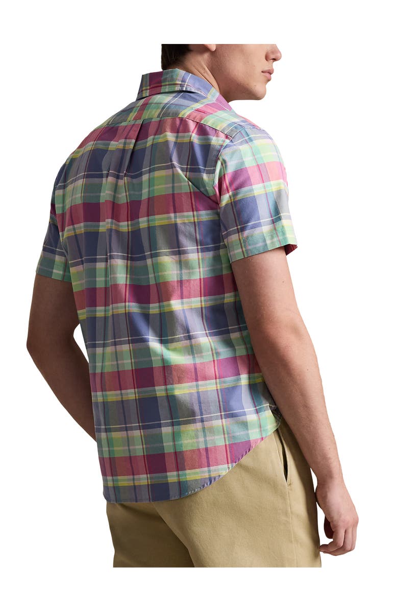 Polo Ralph Lauren Big & Tall Plaid Oxford Sport Shirt V3, Alternate, color, Jwel Ble Rspbry Mlti