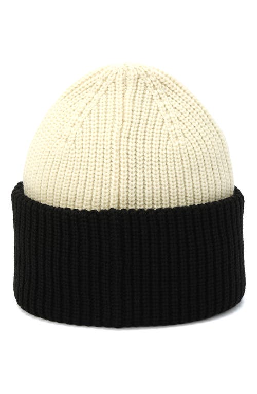 Kurt Geiger London Belgravia Bow Colorblock Beanie In Neutral