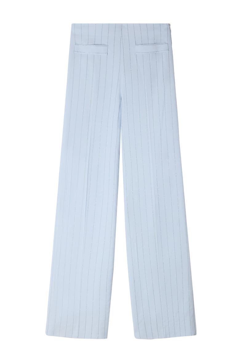 Striped sequin trousers, Alternate, color, Sky blue